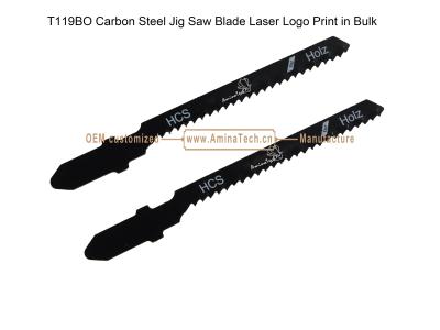 China T119BO Carbon Jig Saw Blade Laser Logo Print in Bulk size:75mmX6x12T, Cutting Woods,Reciprocating Saw Blade for sale