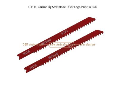 China U111C Carbon Steel Jig Saw Blade Laser Logo Print in Bulk size:100mmx8x8T, Cutting Woods,Reciprocating Saw Blade for sale