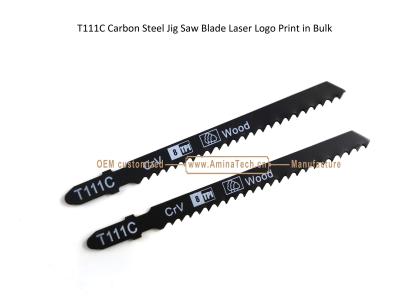 China T111C Carbon Steel Jig Saw Blade Laser Logo Print in Bulk size:100mmx8x8T, Cutting Woods,Reciprocating Saw Blade for sale