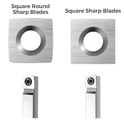 China 15x15x2.5-30° Quadratische rund scharfe und quadratische scharfe Holzkarbid-Helical-Messer für Spiral- und Helical-Headplaner zu verkaufen