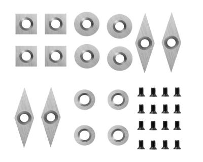 China 16 Pieces Carbide Cutter Inserts Set For Wood Lathe Turning Tools en venta