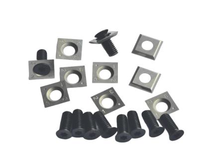 China 10pcs Carbide de madeira quadrada inserções com parafusos para espiral e planeador cabeça helicoidal à venda