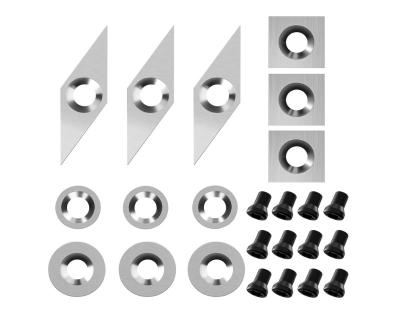 China 24 Pieces Tungsten Carbide Cutters Inserts Set for Wood Lathe Turning Tools for sale