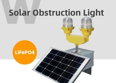 China FAA Double Solar Powered Aircraft Warning Lights For Buildings IP67 for sale