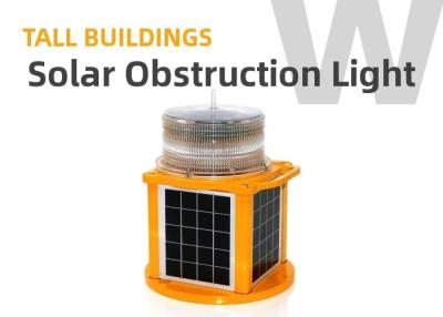 China Low Intensity Solar Aircraft Warning Light IP68 6-7KM Visibility for sale
