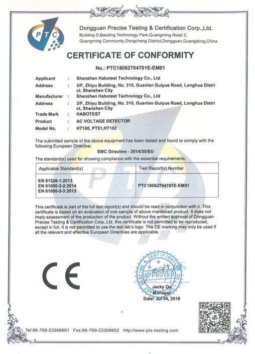 CE EMC - Dongguan Habotest Instrument Technology Co.,Ltd