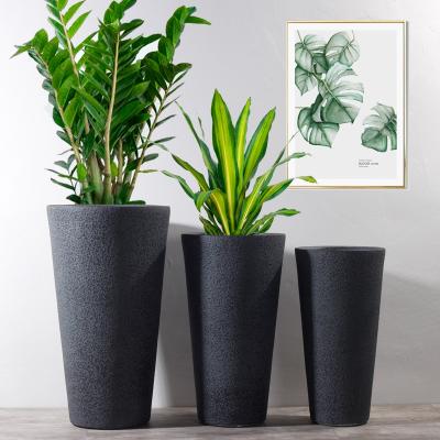 China Large Planters Fiber Clay Pots Garden Pots Resin Plant Pots Outdoor Planters Indoor Planters for sale