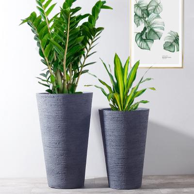 China Outdoor Clay Flower Pots Homewares Decorative Items Large Clay Plant Pots Gray Color for sale