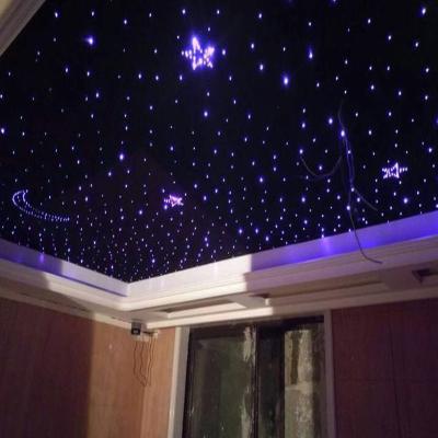 China RF Remote RGB Lights Fiber Optic Star Ceiling Panels Polyester Fiberboard For Home Cinema for sale