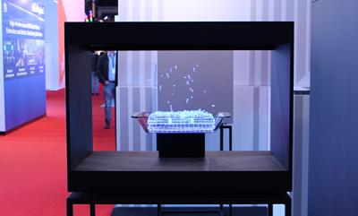 Китай Полная коробка Холограм витрины 3Д дисплея ХД 22инч 180° Холокубе голографическая для выставки продается