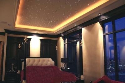 Cina Fibra - corredo leggero a fibra ottica del pubblicitario di Starlight della stella di scintillio ottico dei soffitti 32W per la decorazione domestica in vendita