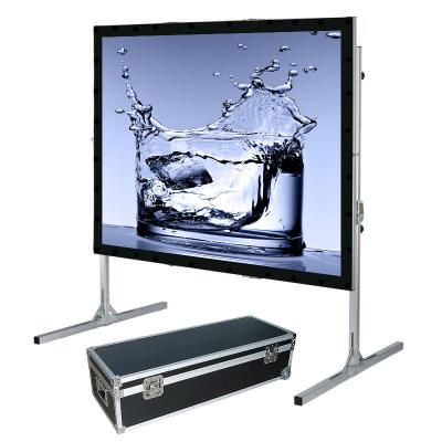 China 16:9 Outdoor Movie Fast Fold Projection Screen Portable With Aluminium Frame for sale