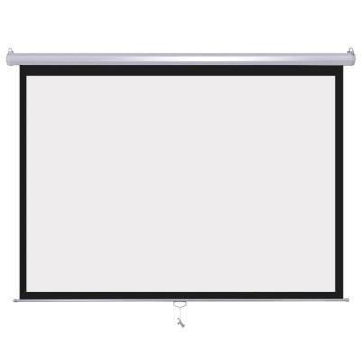 China Manual Ceiling Mount Projection Screen With Self Locking 100 Inch Pull Down en venta