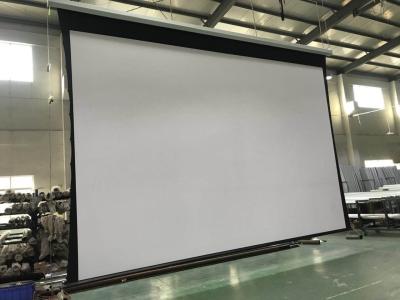 China 400 Inch Projector Screen Large Motorized With HD Mate White Fabric en venta
