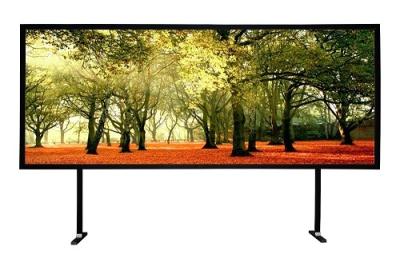 China Black Powder Coated Fixed Frame Projector Screen 10 / 15 Cm Frame Size for sale