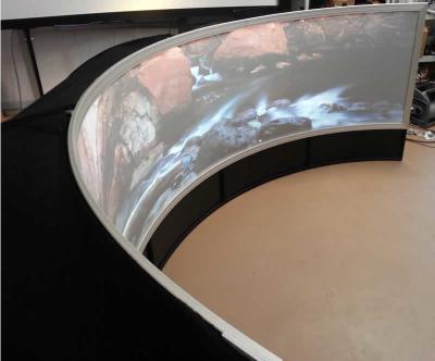 China Cubra con una cúpula la pantalla de proyección curvada cine, pantalla de proyección circular tejida 4K de la tela en venta