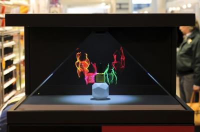 China 270° Full HD Virtual 3D Hologram Showcase Pyramid Display Box Advertising Player for sale