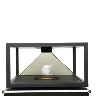 China Outdoor 120X120cm Pyramid Hologram Glass Display 350cd/M2 Holo Box for sale