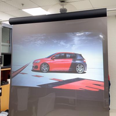 China High Contrast Natural Black Self-Adhesive Rear Projection Film for shop window display for sale