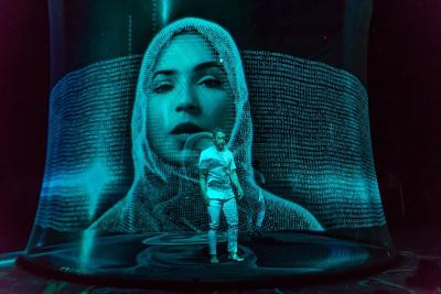 China 3D holográfico invisível transparente Mesh Screen Pepperscrim à venda
