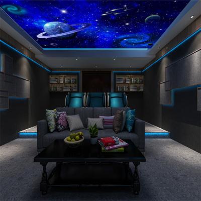 China 12VDC Polyester Fiber Optic Star Ceiling Panels Caviar Ceiling Acoustic Panel for sale