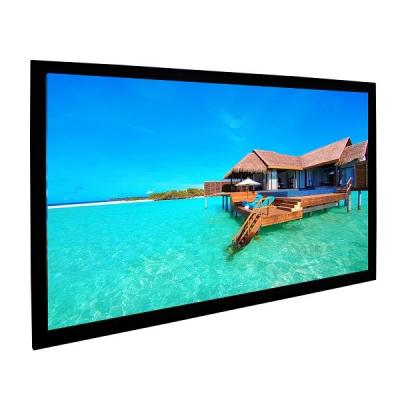 China Custom 92 Inch Fixed Projector Screen For Digital Cinemas Aluminum Frame for sale