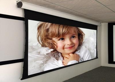 China Custom Large Electric Motorized Projector Screen With Aluminum Casing , Remote Control for sale