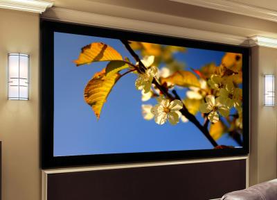 China 84 projection screen ,  Fixed Frame Projection Screen With Black Aluminum Housing for sale