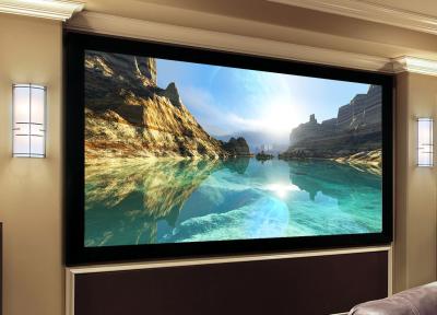 China Custom made Fixed Frame Screen / Curved Projection Screen Wall Mount for sale