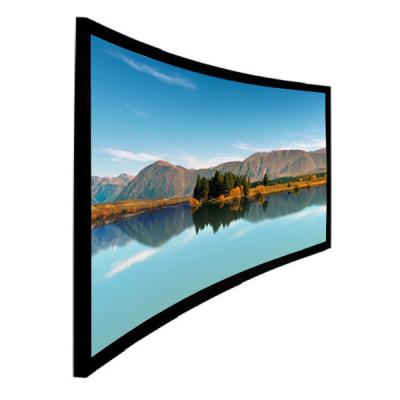 China High Level Home Theater Curved Projection Screen 100 inch  Black Aluminum Frame for sale
