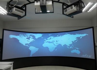 China pantallas de proyección curvadas 3D para el cine, pantalla cilíndrica de plata de encargo en venta