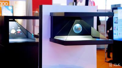 China 3 volledige HD 3D holografische showcase van de zijaanzicht 3D holografische vertoning voor reclame Te koop