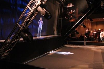 China Digital Interactive Holographic Projection System For Large Stage , Holo Film for sale