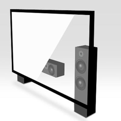 China Transparent Stage Fixed Frame Screen 2350mm x 1320mm With Bracket , Wall Mounted for sale