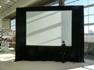 China Portable Outdoor Fast Fold Projection Screen 350inch With Front Rear Projection Fabric for sale