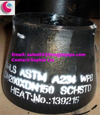 China DN200 X DN150 SMLS A234WPB reducer for sale
