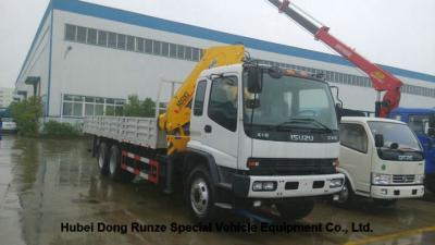 China ISUZU 5 Ton -14 Ton Truck Mounted Crane With Telescopic Boom And Knukled Boom for sale