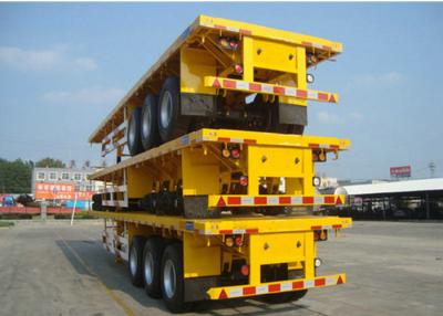 China Commercial Flatbed Trailers For Container Transport With 12 Twist Locks And 12 Tyres 50T for sale