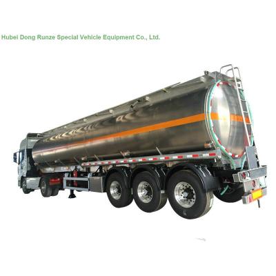 China 5083 Aluminium Alloy Tank Semi Trailer 40000L , Fuel Oil Delivery Tanker 3 Axle for sale