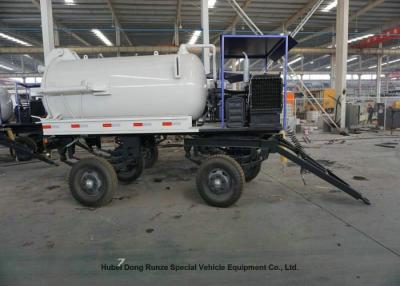 China High Efficiency 2 Axles Sewage Cleaning Trailer For Vacuum Fecal Suction 5000Liters for sale
