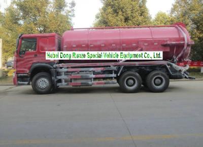 China Sinotruk Howo 18000L Sewage Suction Truck With Vacuum Pump 10 Wheeler for sale