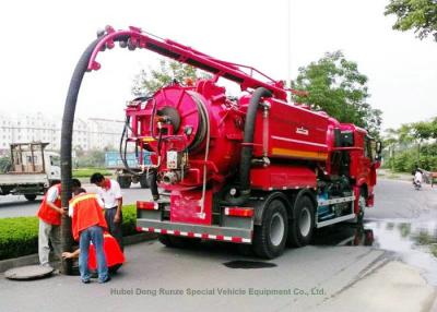 China Industrial 16 Cbm Combination Jetting Vacuum Truck / Sewer Cleaning Vehicles for sale