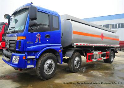 China FOTON Auman Stainless Steel Oil Tanker Truck For Diesel Oil / Crude Oil Transport for sale