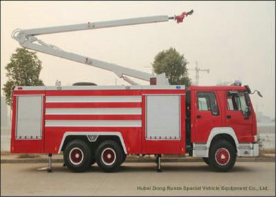 China Sinotruck Howo 6x4 High Jet Tender Fire Truck With Water Tank 5500 L Jetting 18m for sale