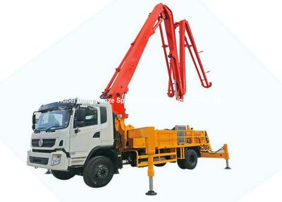 China  DFAC King Run 35m Concrete Boom Pump Truck , Truck Mounted Concrete Mixer for sale