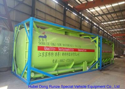 China Envase ácido fluobórico los 20FT, recipiente del tanque del transporte de tamaño grande del ISO para enviar en venta