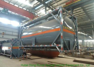 China Insulated ISO Q235 / LDPE 20 Foot Tank Container For Acetic Acid / Acetic Anhydride for sale