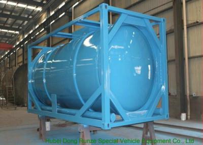 China 20 Feet ISO Wast Water Tank Container For Bulk Liquid 20000L Optional PE Lined for sale
