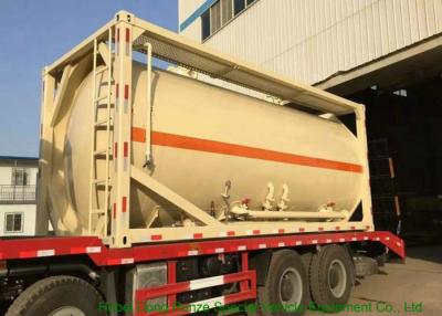 China 20FT Bulk Cement Tank Containers 20000L -  22500L With Carbon Steel Frame for sale