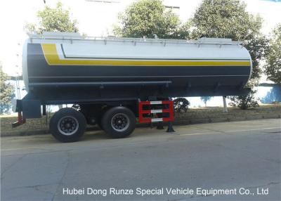 China Dual Axle 32 Ton Tank Semi Trailer Single Point Suspension For Hydrofluoric Acid / HCL for sale